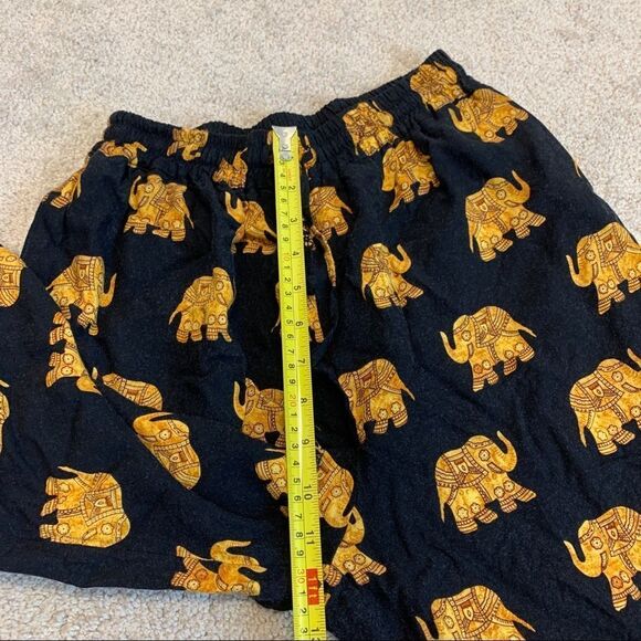 Bohotusk Royal Elephant Print Harem Pants Elasticated Smocked Waist Sz S/M - Picture 9 of 12